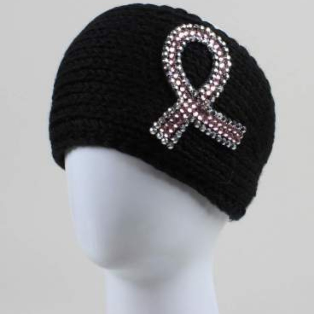 💖BREAST CANCER 💗RIBBON CROCHET EAR WARMER💞